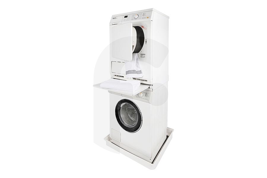 AEG Lavadora Marco intermedio universal (inserción, kit de superposición, conexión) incl. cajón para lavadora y secadora 60300600