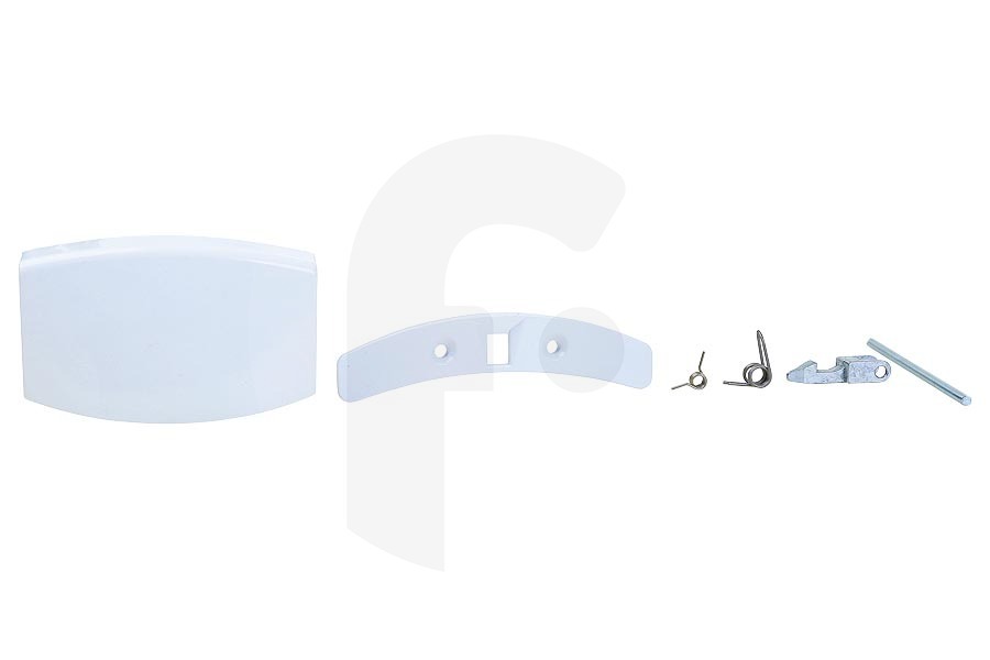 Tirador de puerta (manilla, asa, palanca) set completo blanco para, entre otros, AEG lavadora 4055087003