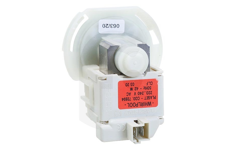 Bauknecht Lavavajillas Bomba de dasagüe para Whirlpool y otros lavavajillas 481236018558