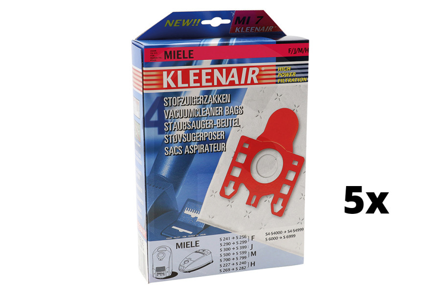 Bolsas de aspiradora (bolsas para el polvo) de microfibra 5 piezas para Miele y otros aspiradora 9917710