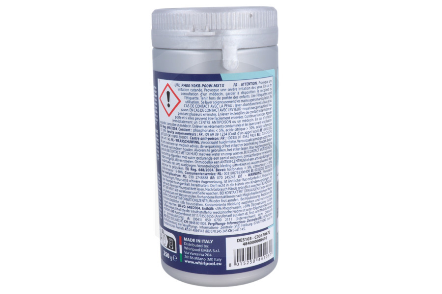 AEG Lavadora WPRO Descalcificador/desincrustante PowerPro para 484000008416, DES103