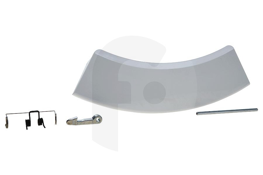 AEG Lavadora Tirador de puerta (manilla, asa, palanca) set completo blanco para, entre otros, AEG lavadora 4055128930 adecuado para entre otros L60260, L71670, L98695