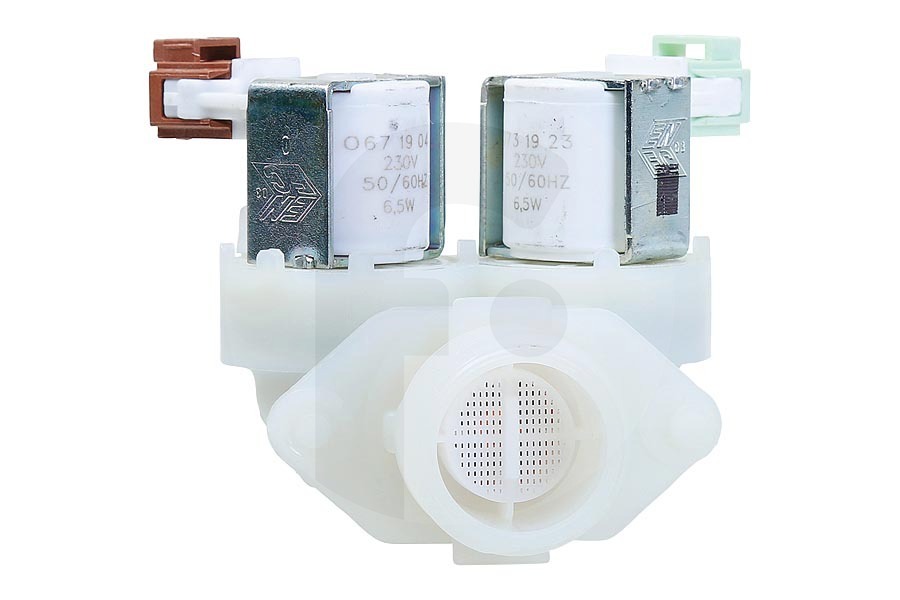 AEG Lavadora Válvula de entrada (válvula eléctrica, caudalímetro) en ángulo para, entre otros, AEG lavadora 8074876221 adecuado para entre otros L6FBT84, EWF1494, EW6F5723