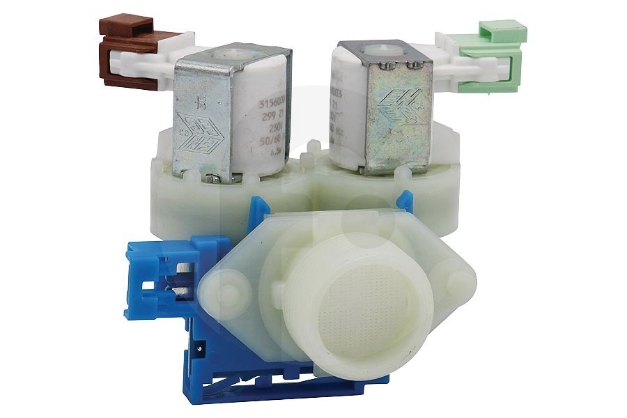 Electrolux Lavadora Válvula de entrada (electroválvula, caudalímetro) doble recta para AEG, Electrolux y otros lavadora 1325186227 apto para entre otros LB5250, L6FBK84W, EW7F447WI