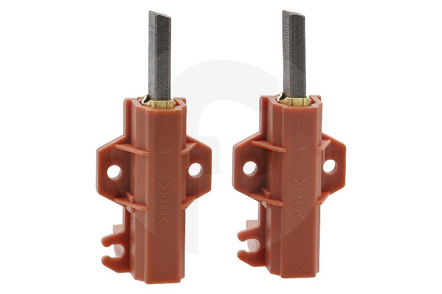 Indesit Lavadora Escobillas de carbón universales (escobilla de carbón, juego de escobillas de carbón) en el soporte juego de 2 piezas lavadora C00196539 adecuado para entre otros AB 846-1030-AL 1256, WIN121EU