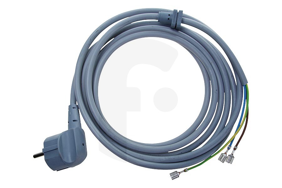 Balay Lavadora Cable de alimentación (cable de conexión, cable de red eléctrica) 3m para Bosch, Siemens y otros lavadora 481580, 00481580
