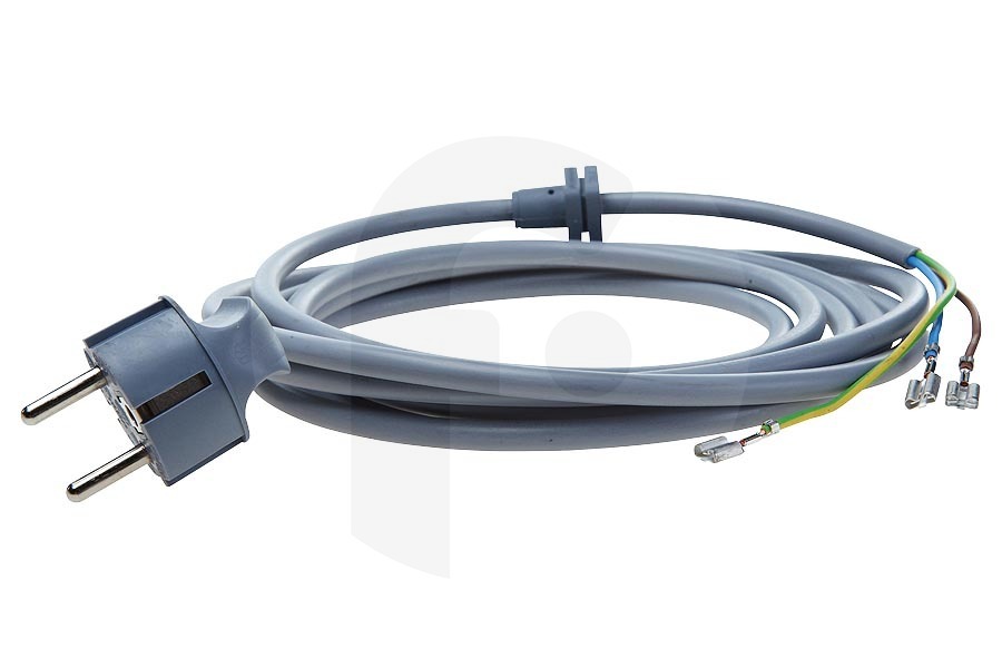 Balay Lavadora Cable de alimentación (cable de conexión, cable de red eléctrica) 3m para Bosch, Siemens y otros lavadora 481580, 00481580 adecuado para entre otros WVH28540EP, WD14H541NL