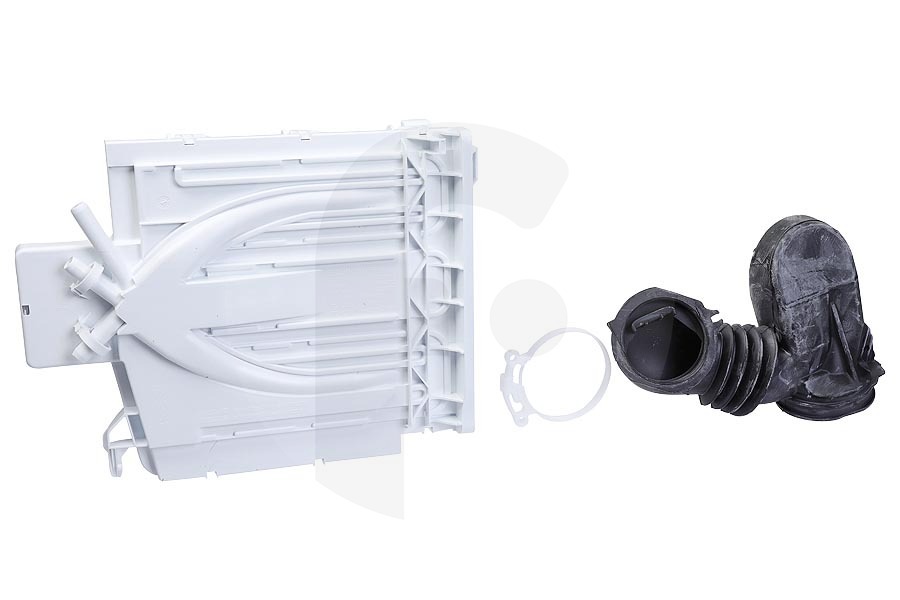 Balay 11056324 Lavadora Juego de reparación completo del dispensador de jabón para, entre otros, Bosch, Siemens lavadora 00744966, 744966 adecuado para entre otros IQ500