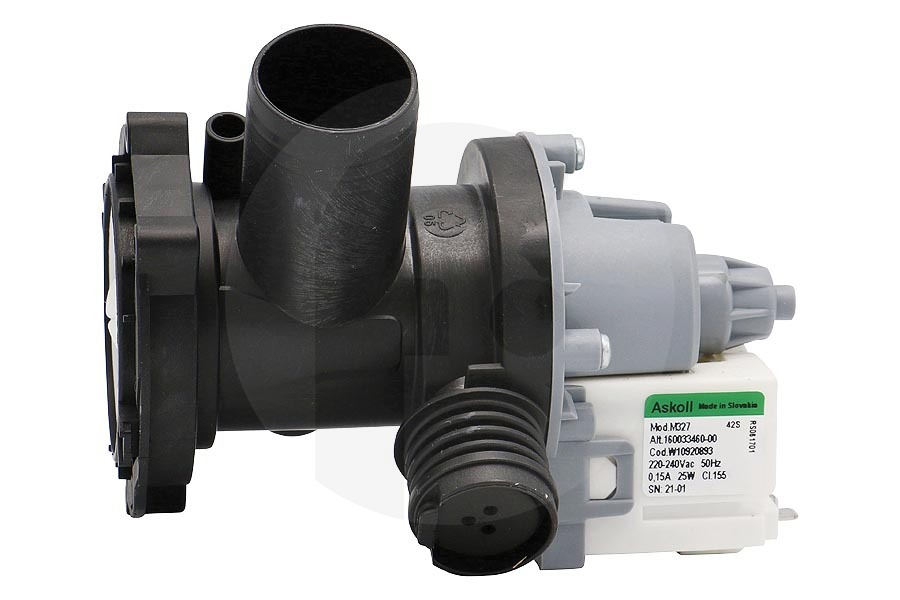 Indesit Lavadora Bomba de desagüe (bomba del agua) para Indesit y otros lavadora 517420, C00517420 adecuado para entre otros WDE12X, AL128D, WD105