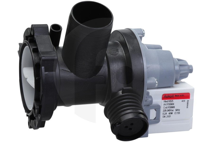 Indesit Lavadora Bomba de desagüe (bomba del agua) para Indesit y otros lavadora 119307, C00119307 adecuado para entre otros WML701, IWC7145, IWSNC51051