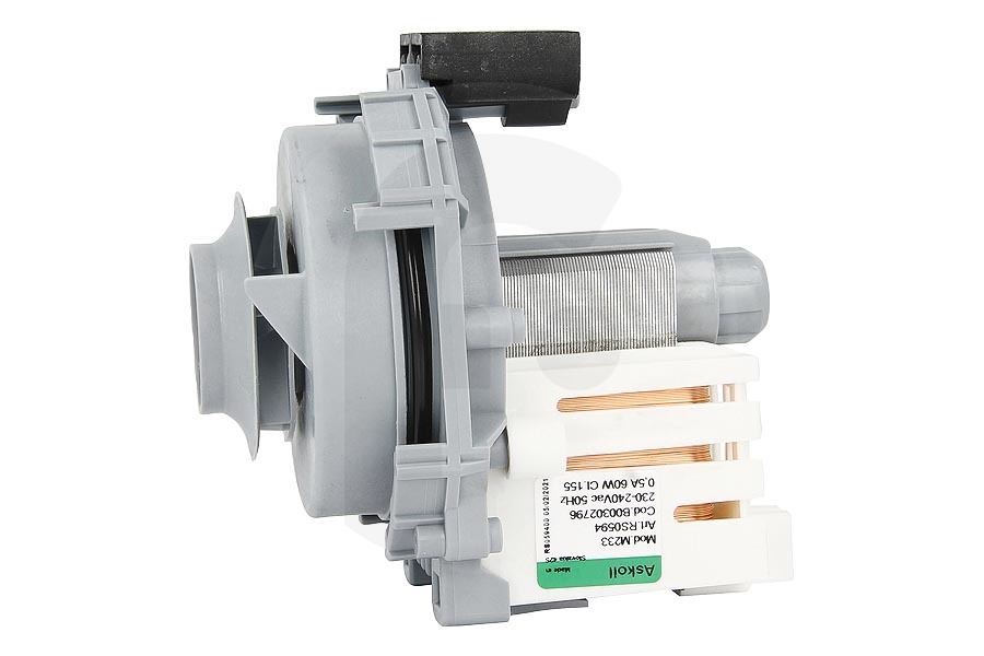 Indesit Lavadora Bomba de desagüe (bomba del agua) para Indesit y otros lavadora 302796, C00302796 adecuado para entre otros DSG5737, DSG051NXEU
