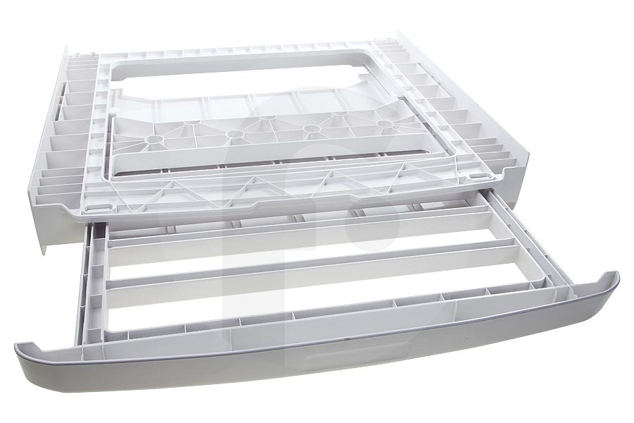 Bosch Secadora WPRO Marco intermedio universal (espaciador, kit de apilamiento, pieza conectora) con cajón para lavadora y secadora 484000008545