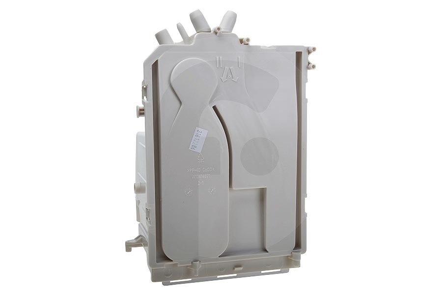 Whirlpool Lavadora Dispensador de detergente (completo soporte y tapa) lavadora 481074669711 lavadora 481074669711 adecuado para entre otros AWOC52000, AWOD7000, WAPLUS622BW