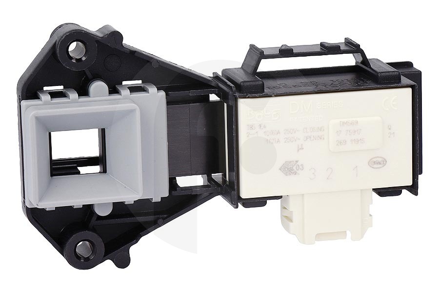 Whirlpool Lavadora Cierre eléctrico (relé DM569) para Whirlpool y otros lavadora 481075043881 adecuado para entre otros AWOC8211, WAK3462, DLC6001