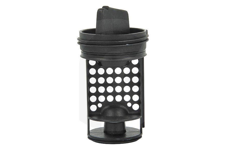 Hisense Filtro de pelusas (bloqueo de pelusas, filtro de bomba) para bomba de desagüe para Pelgrim y otros lavadora 438309 adecuado para entre otros PWM120 BLANCO