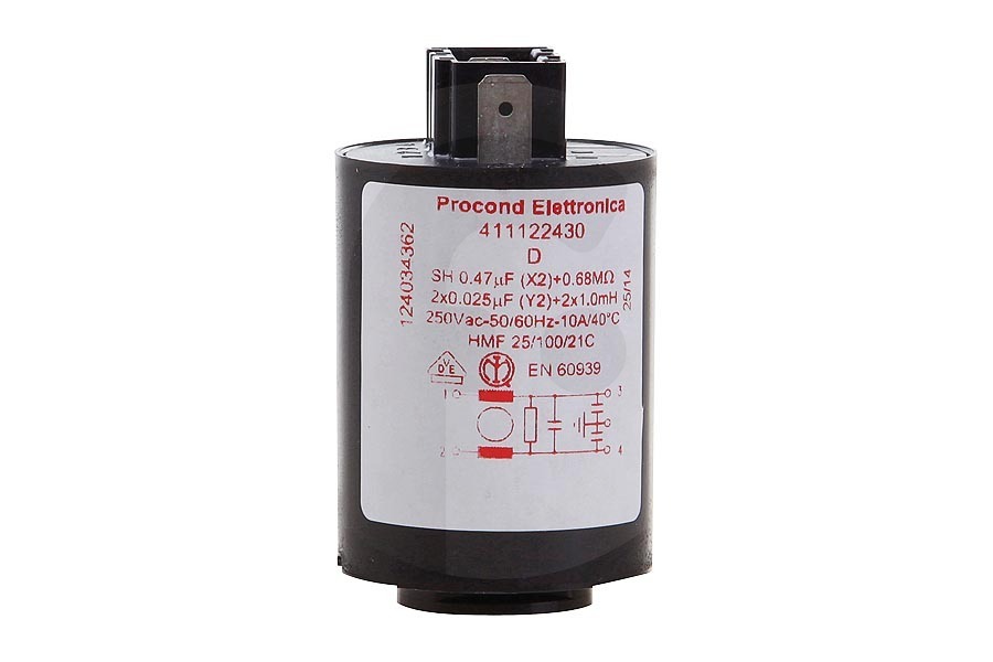 Electrolux Lavadora Condensador (filtro antiparasitario 0,47 uF) lavadora 1240343622 apto para entre otros CF4450