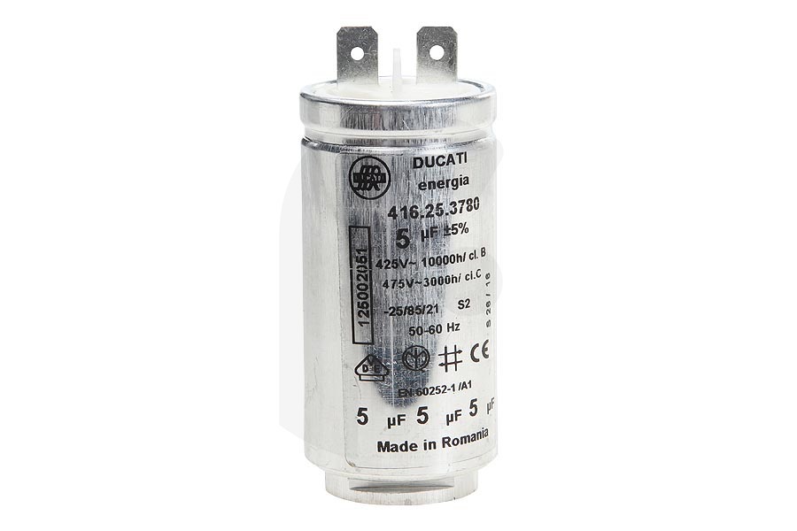 Vogica Secadora Condensador para motor (5 mF) secadora 1250020516 apto para entre otros EDC77570, ZTE283, T55840