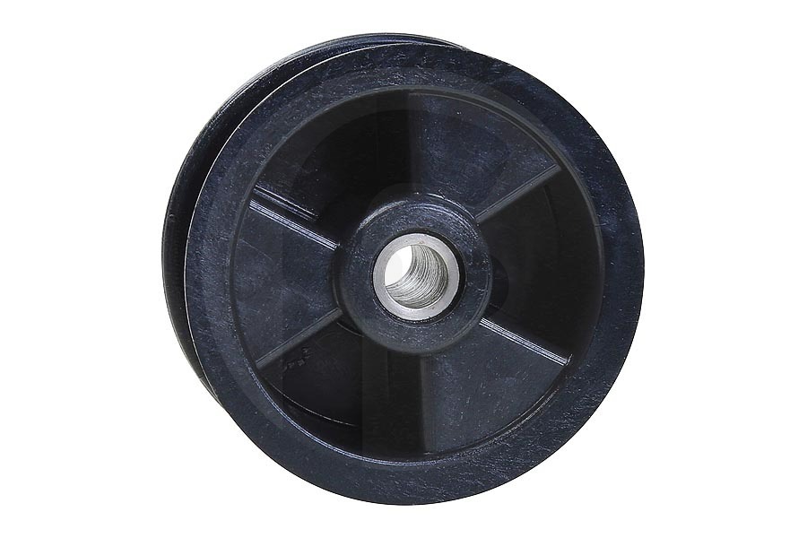 Aeg electrolux Secadora Polea tensora (rueda tensora) ancha negra para, entre otros, Zanussi secadora 1250125034 apto para entre otros Z 100-MD 110R