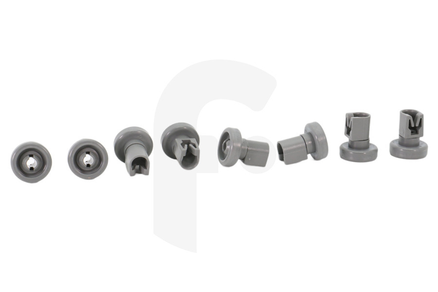 Leonard Lavavajillas Ruedas Cesta superiore 8 Piezas para AEG, Electrolux y otros Lavavajillas 50286967000 apto para entre otros F50742, ESF63020, ZDT110