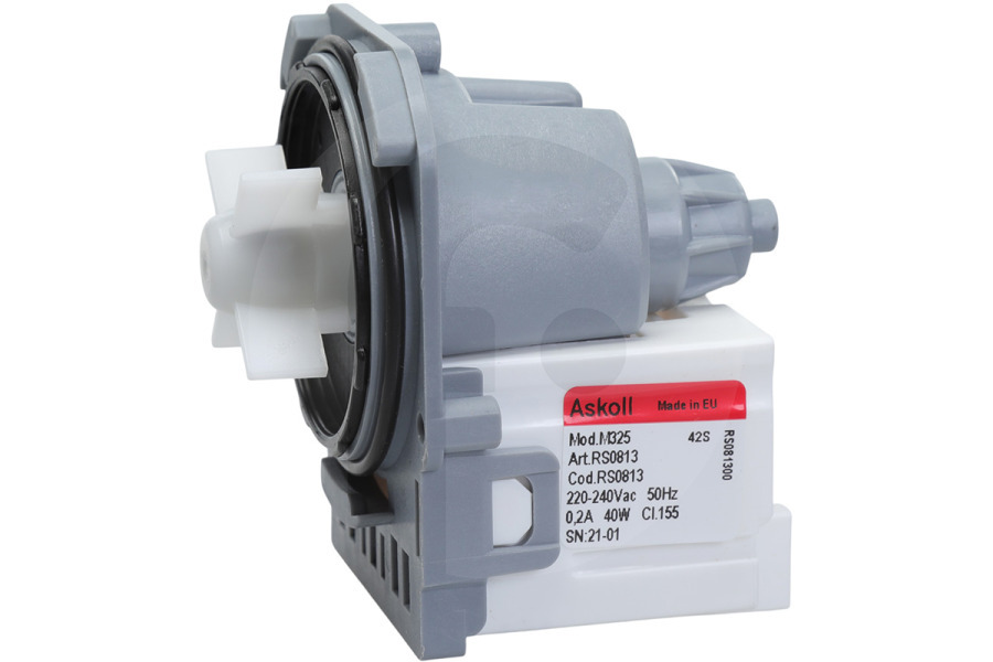 AEG Bomba de desagüe (bomba de agua) excl. cuerpo bomba para AEG, Electrolux y otros lavavajillas 8996464036582 adecuado para entre otros Favorit 3050-4051-8080