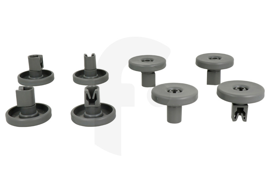 AEG Lavavajillas Ruedas Lavavajillas entre otros Atag, Gorenje, Pelgrim Cesta inferior 8 Piezas 356475 adecuado para entre otros VA6311AFUU, VA6111PTUU