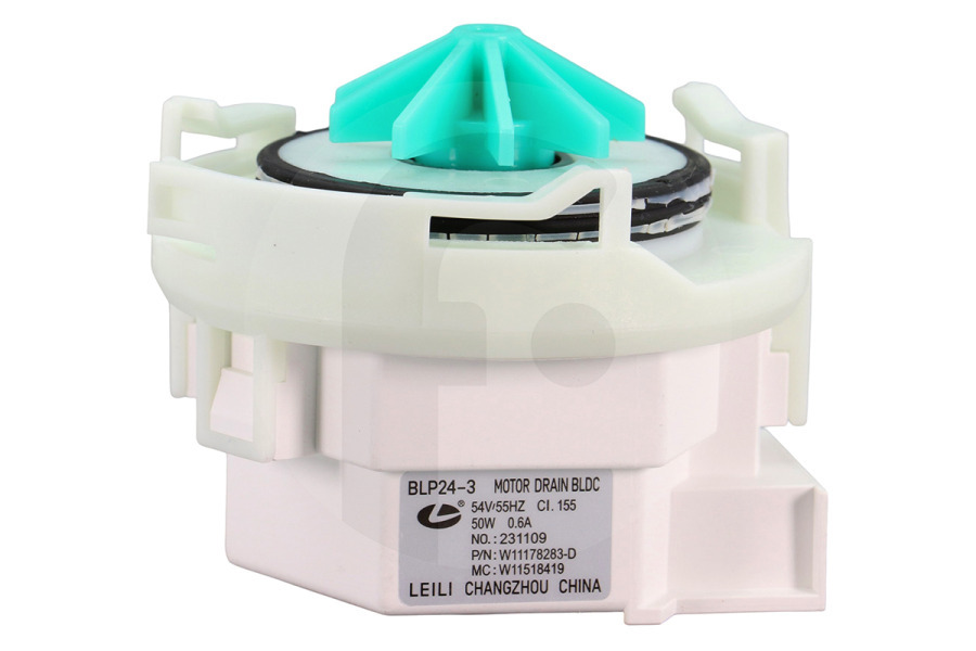 Whirlpool Bomba de desagüe (bomba de agua) excl. cuerpo de la bomba para Indesit y otros lavavajillas 297919, C00297919 adecuado para entre otros EDIF66B1EU, LPEH823X, EDIFP28T9AEU