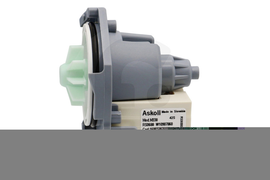 Whirlpool Lavavajillas Bomba De Desagüe Whirlpool C00386526 Lavavajillas adecuado para entre otros WFE2B19, WIC3B19