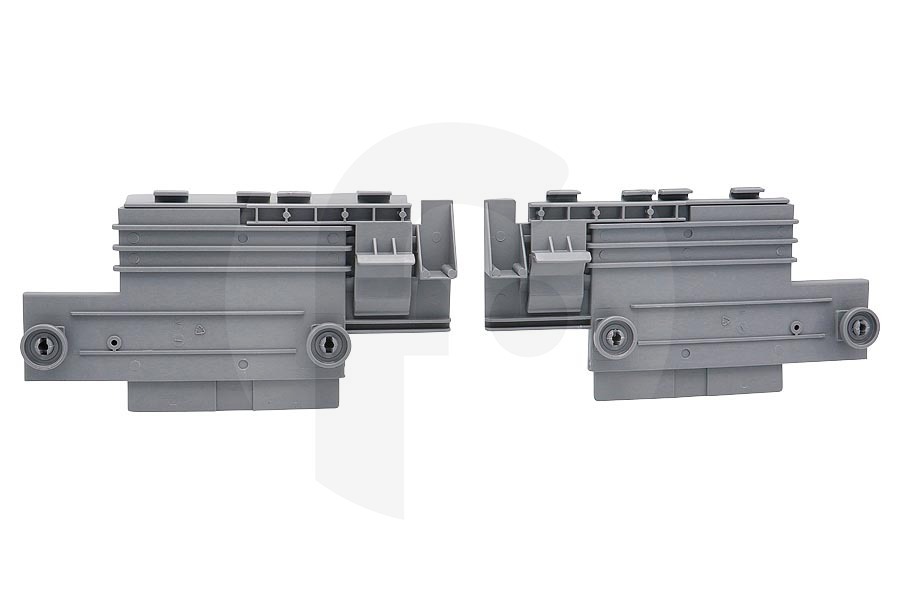 Bauknecht Lavavajillas Smeg guía (riel) de la cesta superior (rejilla superior) izquierda y derecha lavavajillas 690074913 adecuado para entre otros GMX5997, GMX5998