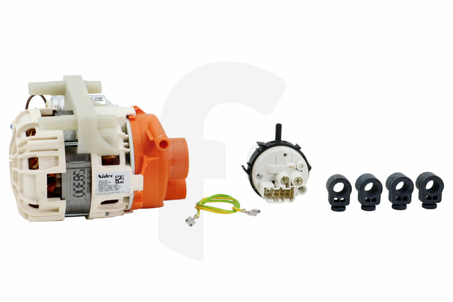 Smeg Smeg Lavavajillas Bomba de circulación (bomba de lavado) incl. carcasa de la bomba controlador de nivel (controlador de nivel de agua) Nidec 206731180 100W 50Hz Lavavajillas 690072402 adecuado para entre otros LSA14X7, DF6FABX, BLV1AZ