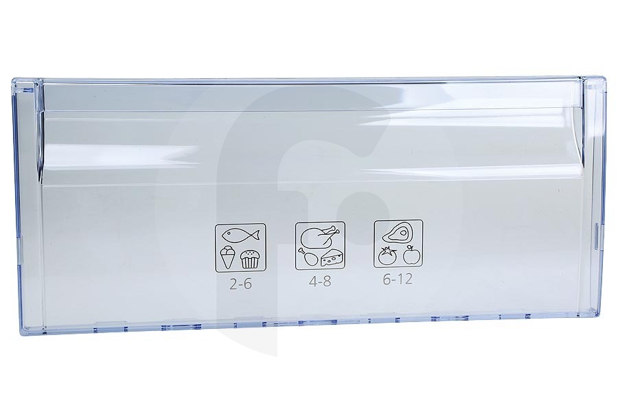 Altus Frigorífico Beko frente (panel frontal) del cajón del congelador Frigorífico / Congelador 4397311100 apto para entre otros FN130430, FN129420, CS134020