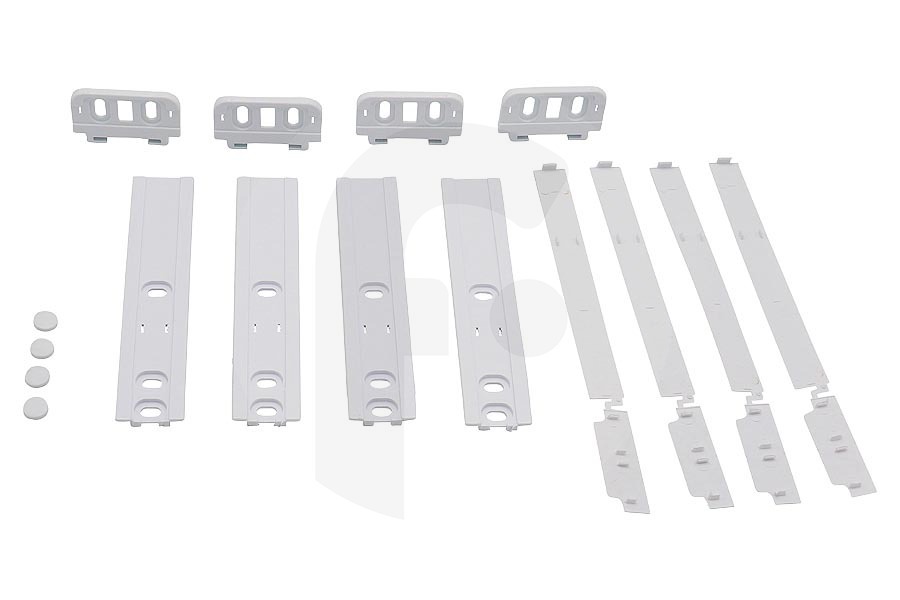 Whirlpool Frigorífico Riel guía (Set de instalación, blanco) frigorífico 481231019131 adecuado para entre otros ARG3401LH, KVIE3009A