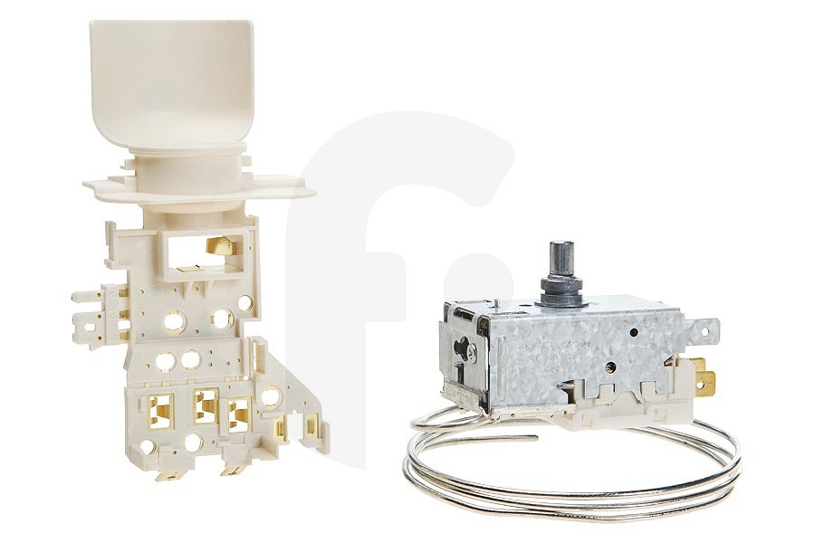 Bauknecht Congelador Termostato universal set de reparación con portalámparas, Ranco K59-S1884500 3 + 2 contactos Frigorífico  apto para entre otros ART4834, KGIK3200A