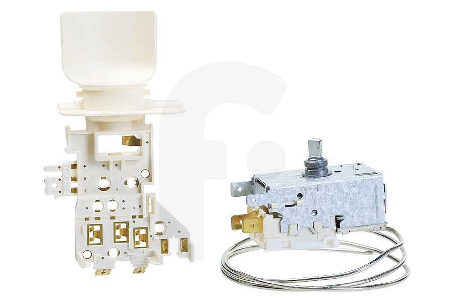 Bauknecht Congelador Termostato set de reparación con soporte de la lámpara Ranco K59-S1900/500 3 + 2 contactos  Frigorífico 481228238231 apto para entre otros WBE34172, WBM3116, KG812AWS