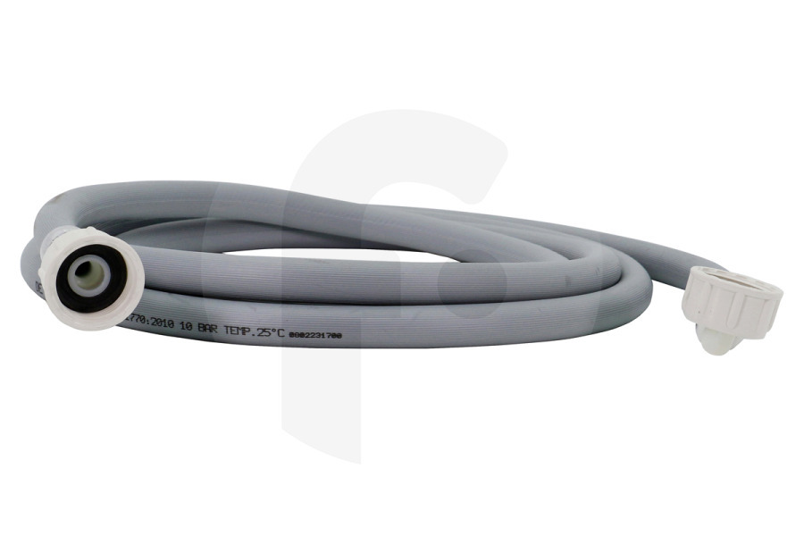 Electrolux Lavadora Eaysfiks manguera de suministro 3/4 en ángulo/derecho incl. goma 2,5 metros lavadora apto para entre otros R / H + de caucho 10/60 bar
