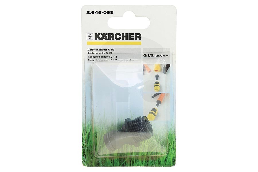 Karcher 26450980  Kärcher Racor de empalme de grifo G1/2 accesorios jardín 2.645-098.0 apto para entre otros G1 / 2