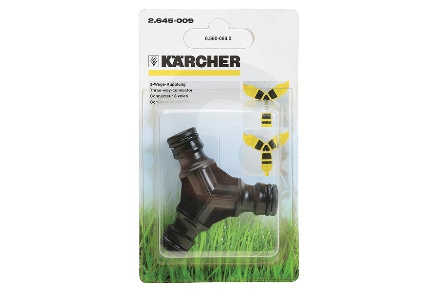 Karcher 26450090  Kärcher Empalme 3 conectores accesorios jardín 2.645-009.0 apto para entre otros uso universal