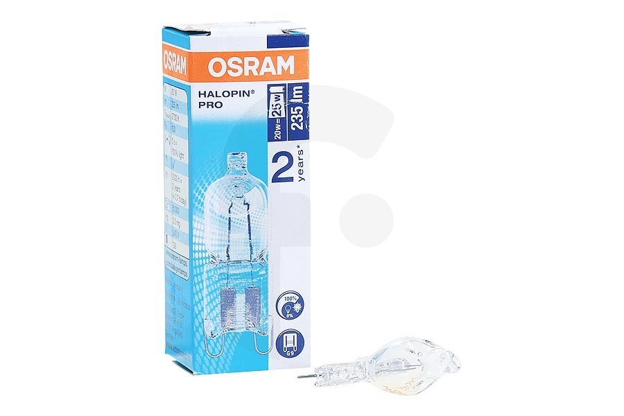 Pelgrim 66720ES Microondas Lámpara/bombilla (25 w, luz halógena ) 33709 33709 apto para entre otros G9 230v 20 vatios 235lm