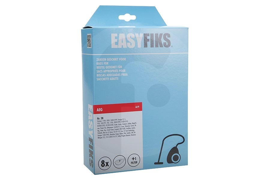 Aeg electrolux Aspiradora AEG-Electrolux GR28S Bolsas Aspiradora 9002565423 adecuado para entre otros 4000-5000 serie Rosso