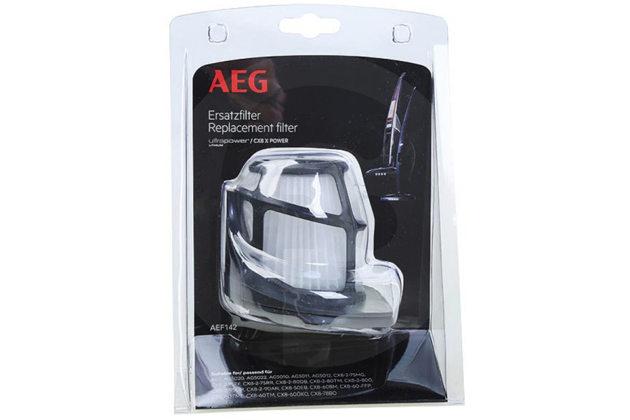 AEG Aspiradora Filtro higiénico no lavable AEF12 s-filter para aspiradora 9001966697 apto para entre otros Airmax, Clario, JetMaxx