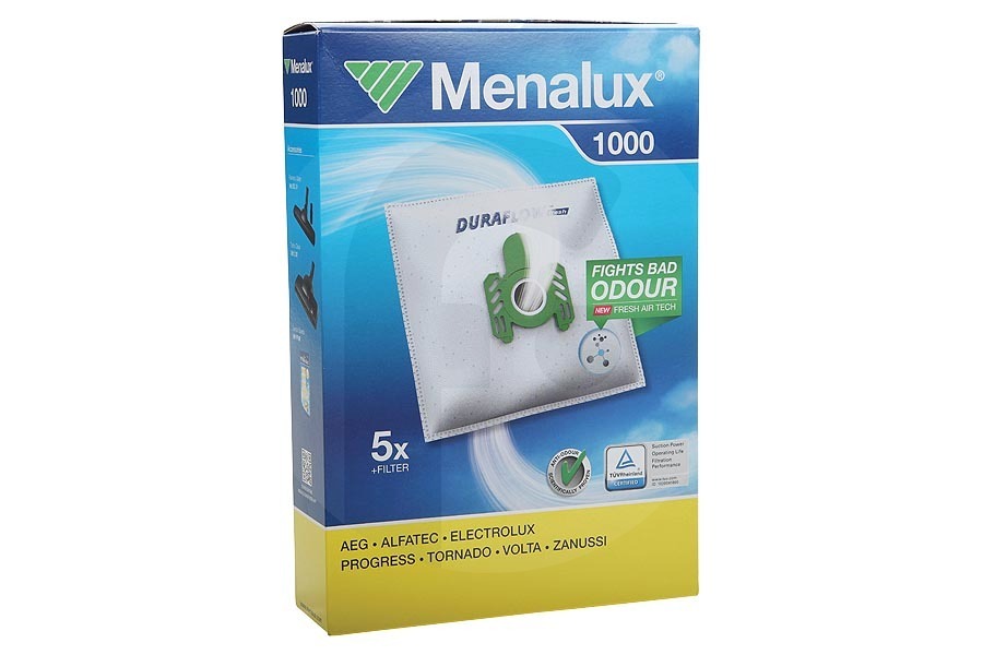 Progress Aspiradora Bolsas (Menalux duraflow 1000) aspiradora 1000 9001961326 apto para entre otros Bolero, Filio, PowerPlus