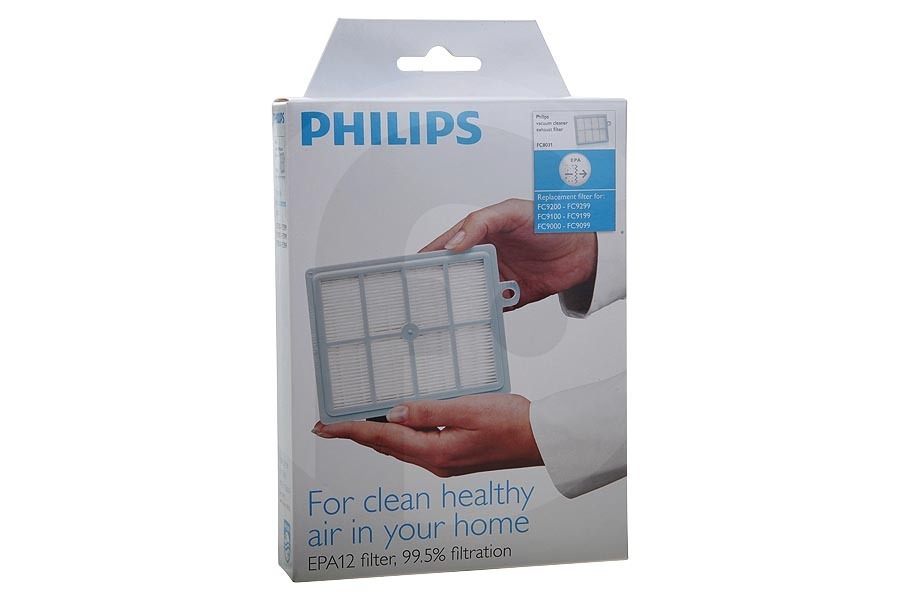 Philips Aspiradora Philips filtro hepa (antialérgico) tipo 12 filtro de escape azul aspiradora FC8031/00