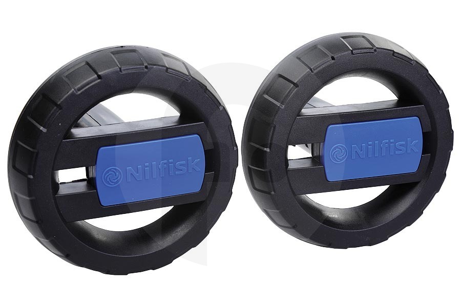 Nilfisk Aspiradora Nilfisk rueda trasera (ruedas) juego de 2 aspiradora multiusos (aspirador en seco y húmedo, aspiradora industrial) 31000854 adecuado para entre otros MULTIII30T, BUDDYII18L