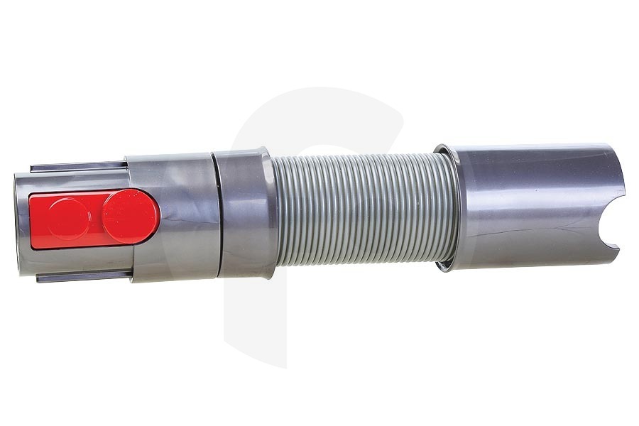 Dyson Aspiradora Dyson V8 Manguera de extensión (manguera de aspiradora, manguera) para accesorios con pieza de conexión (prensaestopas) extensible gris rojo aspiradora 96776402, 967764-02 adecuado para entre otros V7, V8, V10