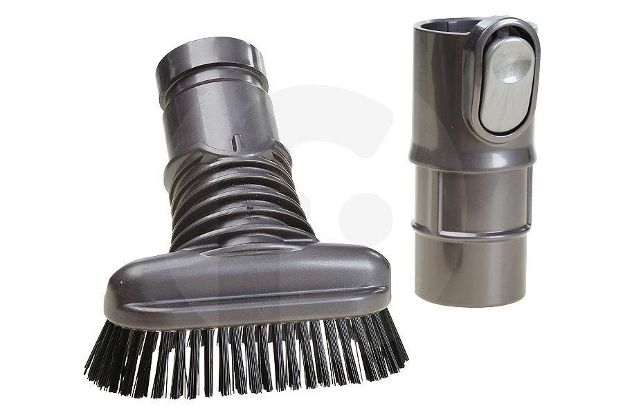 Dyson Dyson boquilla para muebles (cepillo para muebles, cepillo para colchón, boquilla para escaleras) con pelo duro incl. acoplador gris aspiradora 91850704, 918507-04 adecuado para entre otros Se adapta a todas las aspiradoras Dyson