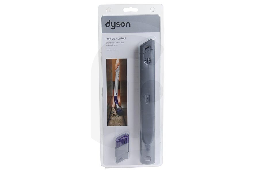 Dyson Dyson boquilla para ranuras (boquilla para grietas, herramienta para ranuras, boquilla para hendiduras) flexible extensible gris aspiradora 90803209, 908032-09 adecuado para entre otros Cy22, DC01, DC03, DC04, DC08, DC29, DC30