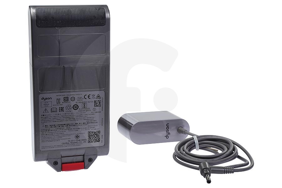 Dyson Dyson batería Power Pack & Charger completa aspiradora inalámbrica 97144705, 971447-05 adecuado para entre otros V15 Detecta SV22, V11 supera el tamaño de SV16