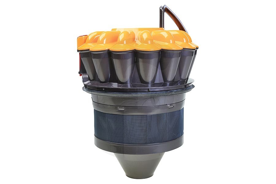 Dyson Aspiradora Dyson CY27 / DC33C ErP Cyclone Service Assy MYe ErP Ciclón (filtro de metal) en contenedor de recolección (contenedor de polvo, depósito de polvo) incl. bloqueo, rojo naranja (amarillo) gris 205x205x300mm aspiradora 96624607, 966246-07