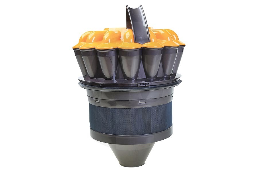 Dyson Aspiradora Dyson CY27 / DC33C ErP Cyclone Service Assy MYe ErP Ciclón (filtro de metal) en contenedor de recolección (contenedor de polvo, depósito de polvo) incl. bloqueo, rojo naranja (amarillo) gris 205x205x300mm aspiradora 96624607, 966246-07
