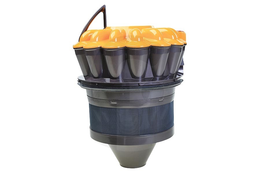 Dyson Aspiradora Dyson CY27 / DC33C ErP Cyclone Service Assy MYe ErP Ciclón (filtro de metal) en contenedor de recolección (contenedor de polvo, depósito de polvo) incl. bloqueo, rojo naranja (amarillo) gris 205x205x300mm aspiradora 96624607, 966246-07