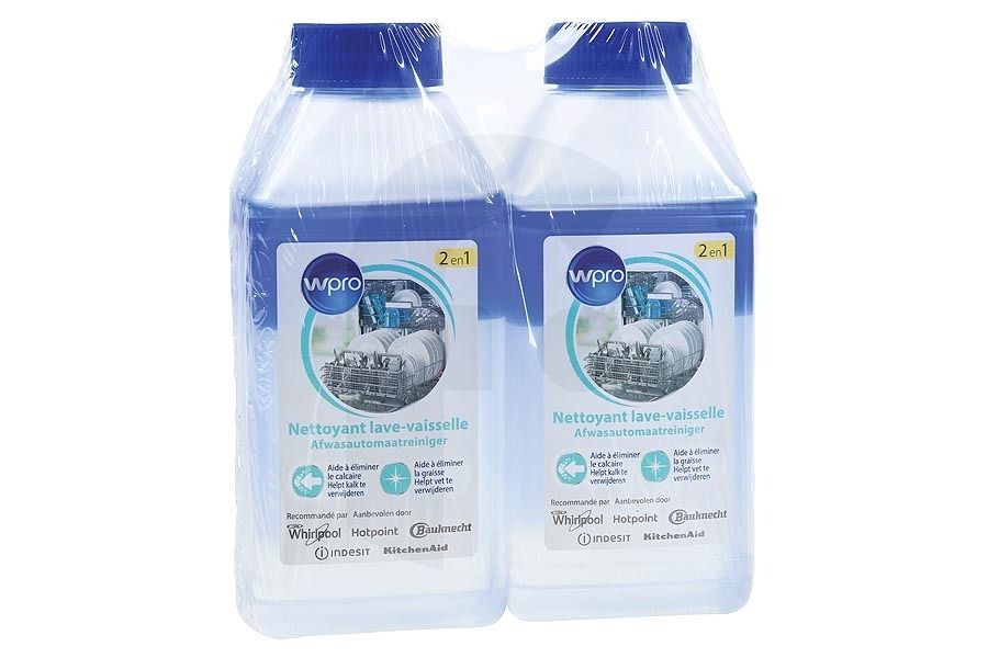 Bauknecht Lavavajillas Desincrustante (desincrustante y desengrasante,pack doble) lavavajillas 484000008847, LIQ201 adecuado para entre otros 2 en 1 Lavavajillas